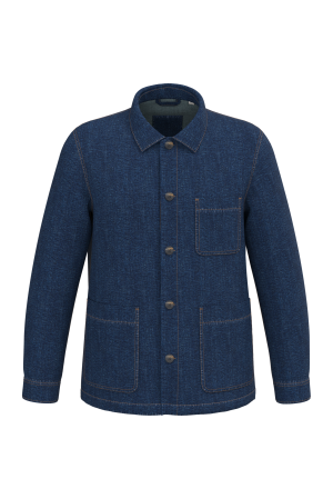 Giacca di jeans N71 unisex ecosostenibile con spalle spioventi