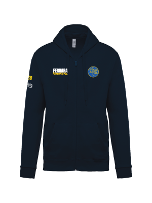 Felpa Rappresentanza Full zip Ferrara Tchoukball Blu Navy